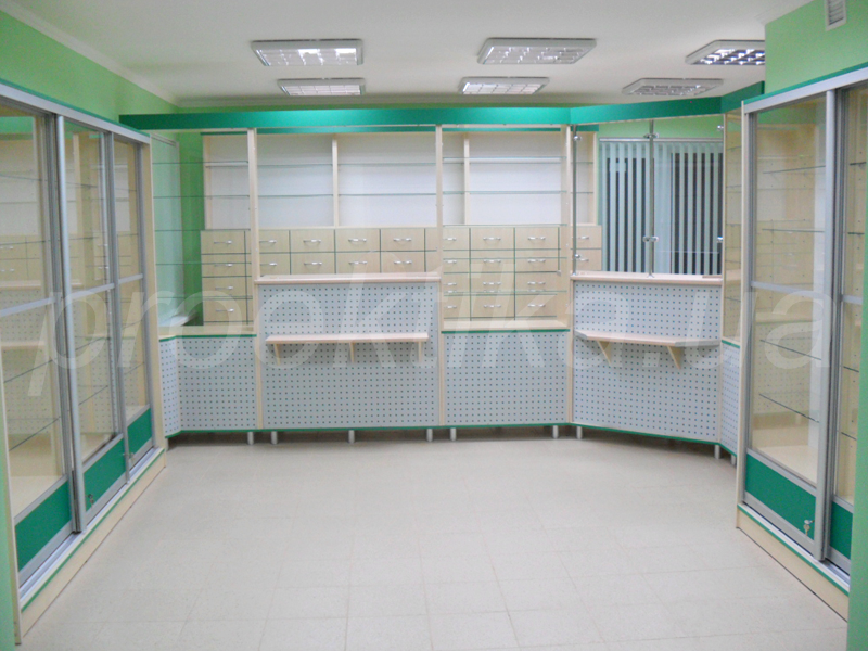 Аптека Береза/лайм - портфолио торгового оборудования в Киеве