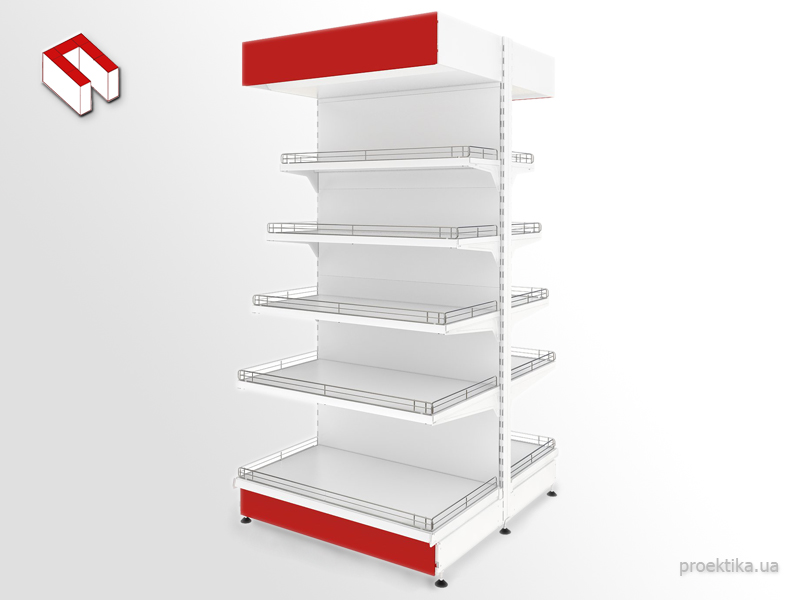 Стеллаж металлический - изготовление торгового оборудования, компания Проектика